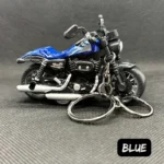 motorcycle Keychain - blue
