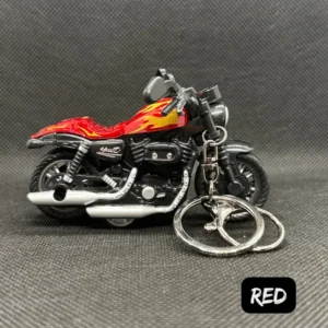 motorcycle Keychain - red