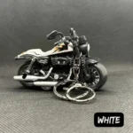 motorcycle Keychain - white