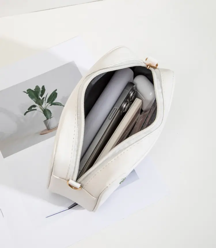 Floral Embroidery Butterfly Sling Bag - zip